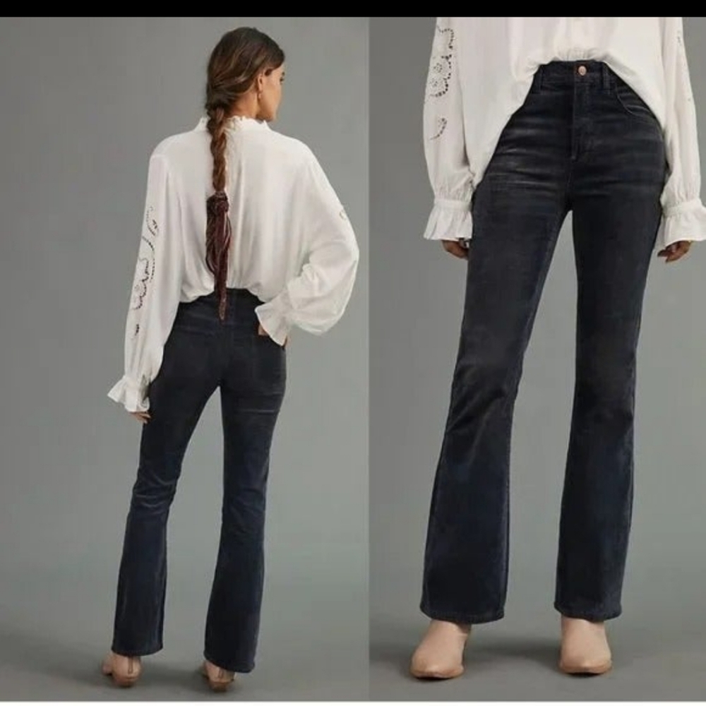 Anthropologie Pilcro the Icon Flare Corduroy Jeans Black 34
